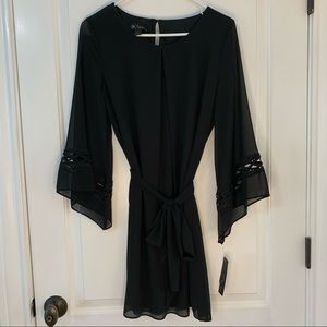 BCX Chiffon Black Dress - NWT
